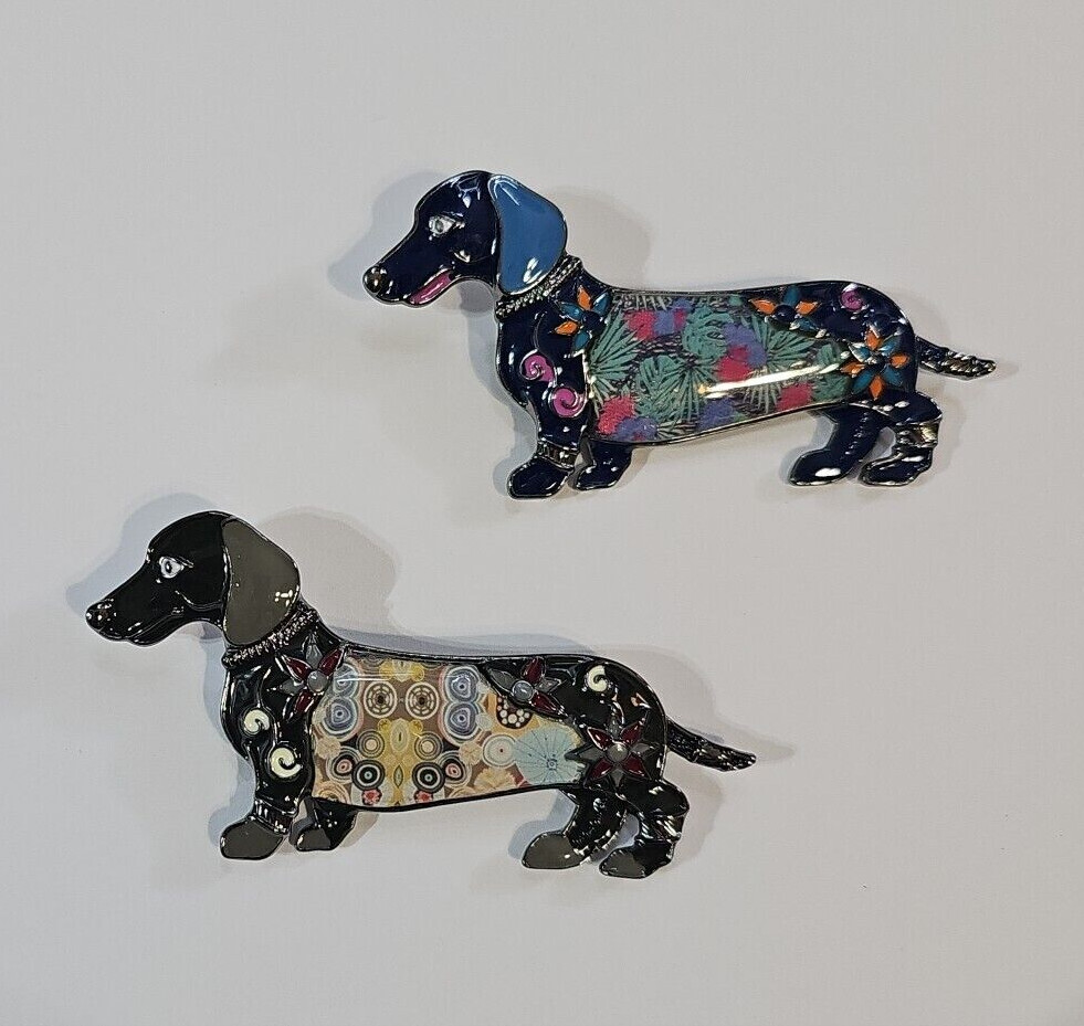 Dachshund Pin Vintage Style Metal Alloy Brooch ~ Matte Finish ~ Doxie Moxie