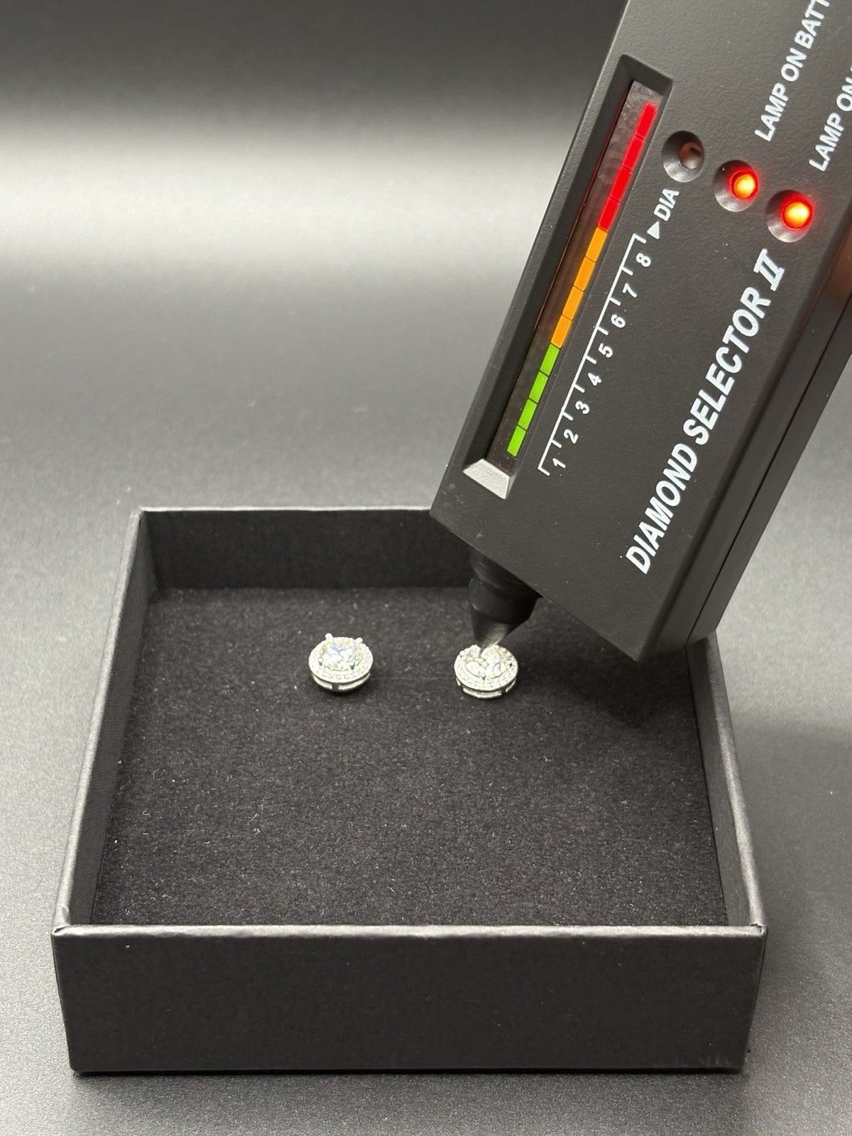 VVS1 MoissaniteRound Halo Cubic Stud Earrings Silver Tone White Butterfly Back