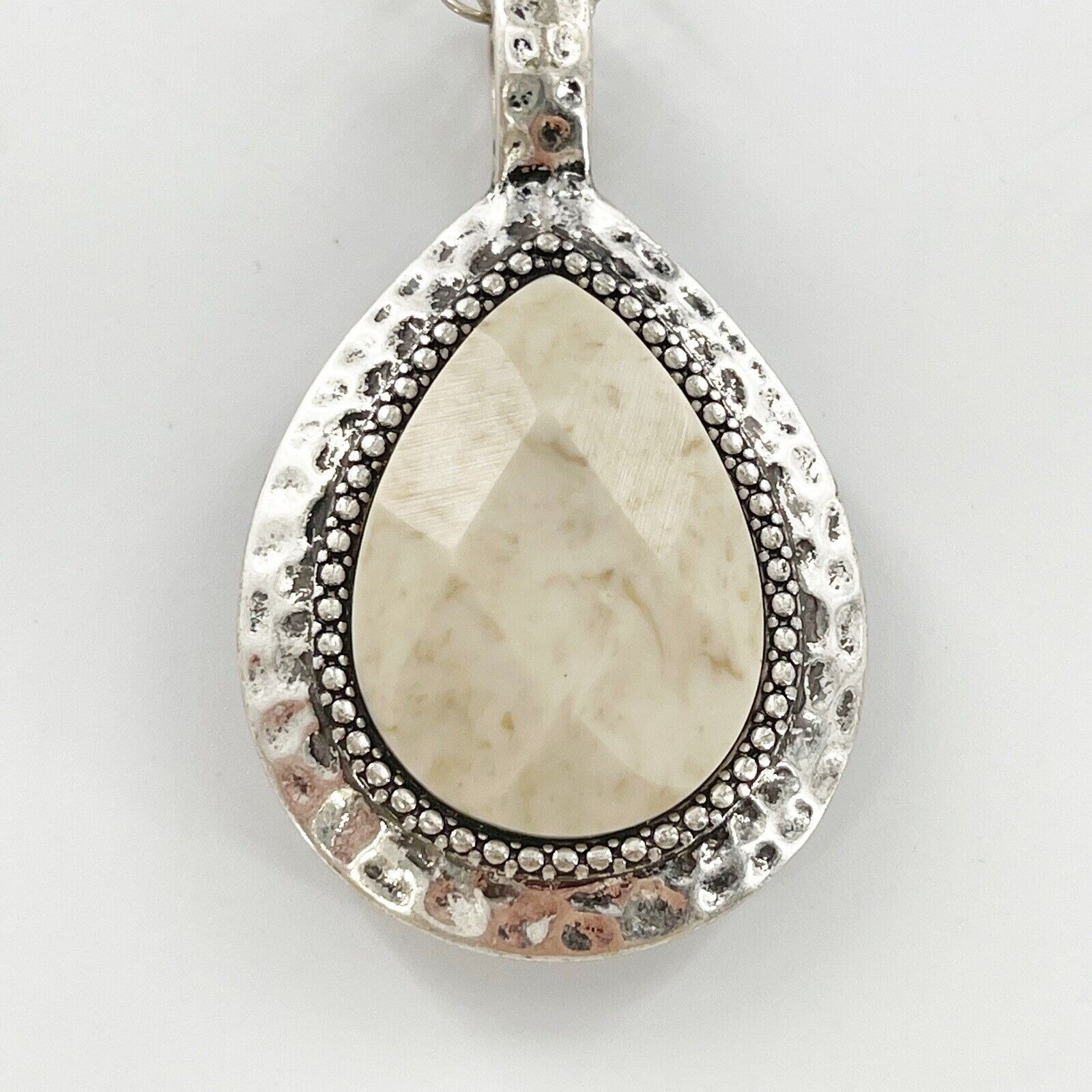 Shiny Rose Crystal Pendant Chain Necklace Costume Pink Oval Silver Reversible