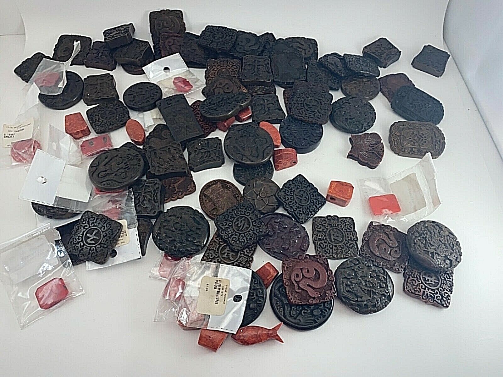 100 ~ Lot of Various Pendants ~ Sizes Colors Shapes and Styles Vary ~ Box 294G