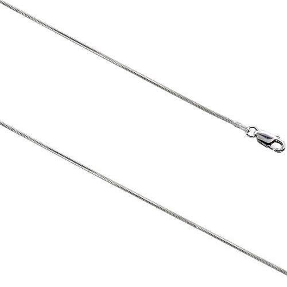 1mm, 1.2mm, 1.5mm Sterling Silver 8-Sided Octagonal Snake Chain Necklace