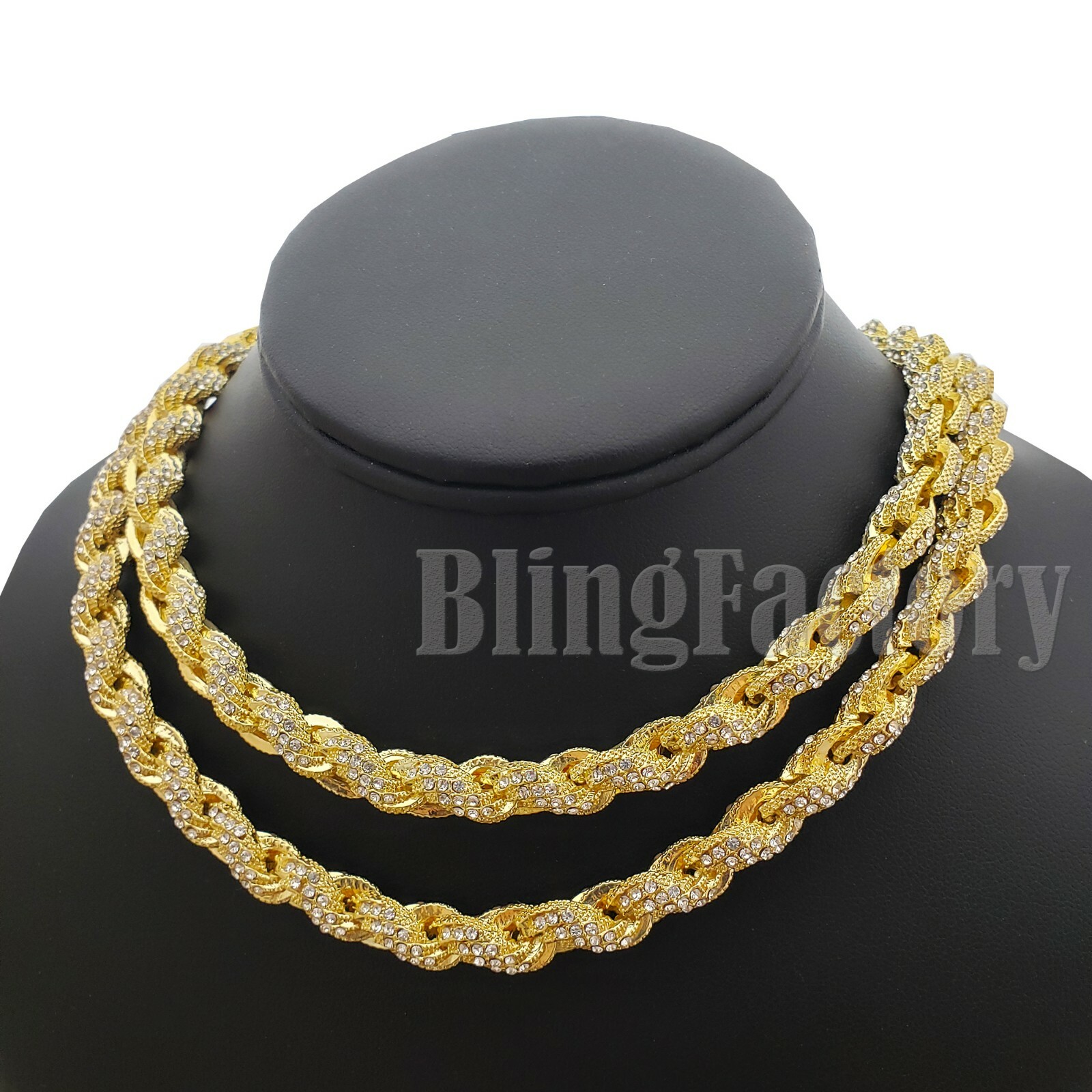 Hip Hop Urban Style Full Iced 9mm 8.5″, 16″,18″, 20″ Rope Choker Chain Necklace