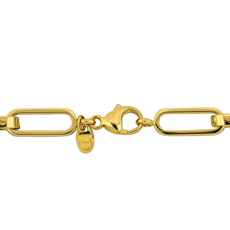 Amour 1 3/5 CT TGW Cubic Zirconia Paper Clip Neckace in 14k Yellow Gold – 18 in