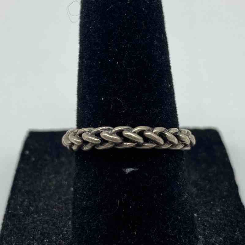 Sterling Silver 925 Ring Lot of 3 Leaf Wave Braided Band Sizes 6.25 6.5 7 13.1g