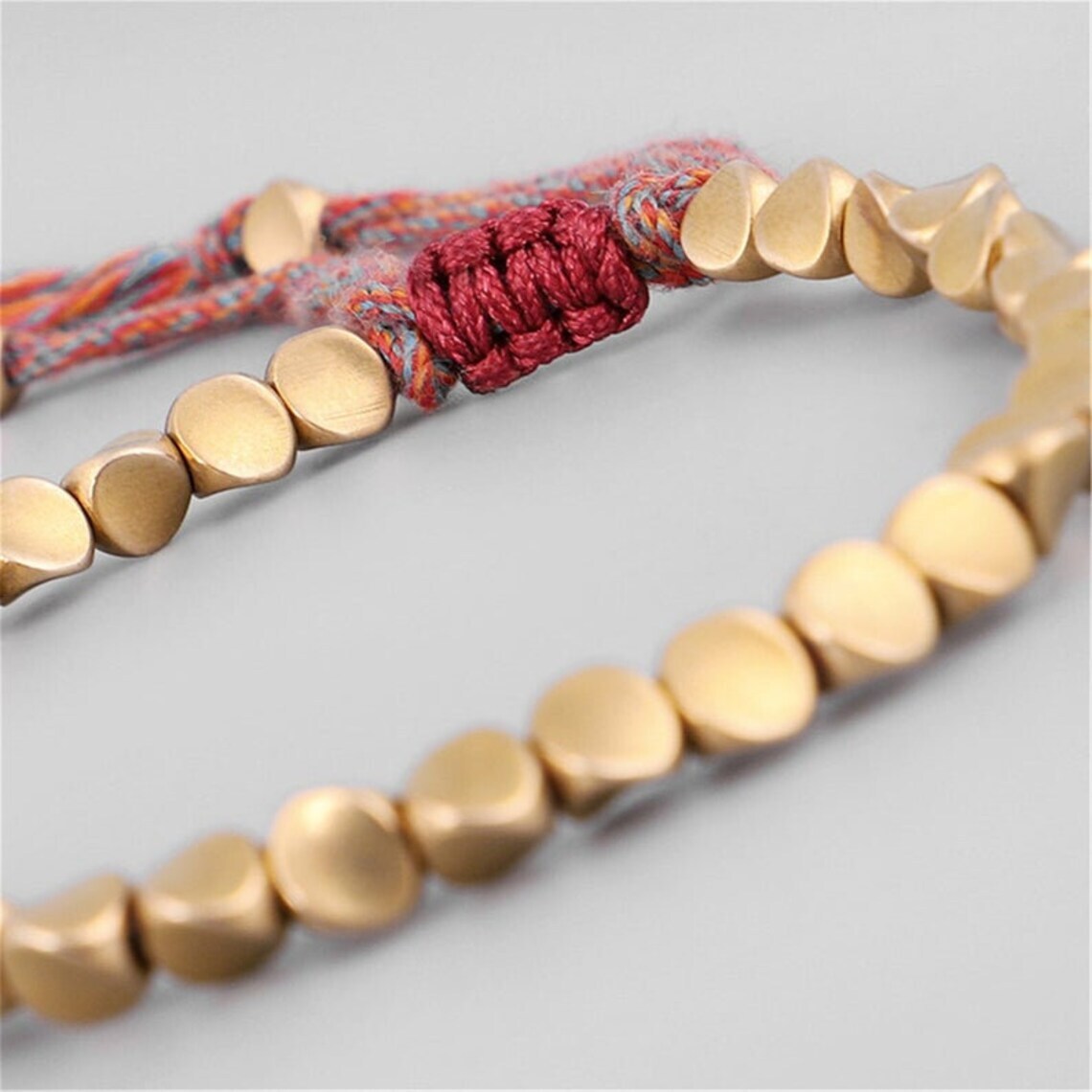 Tibetan Copper Beaded Bracelet for Brass Beads Bracelet Adjustable Handmade