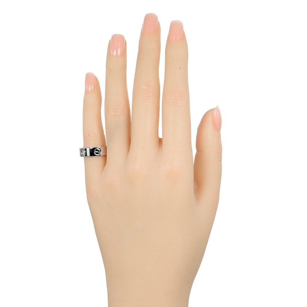 CARTIER Love Classic Model Ring Pt950Platinum/diamond #4.1(US Size) 10.6g …