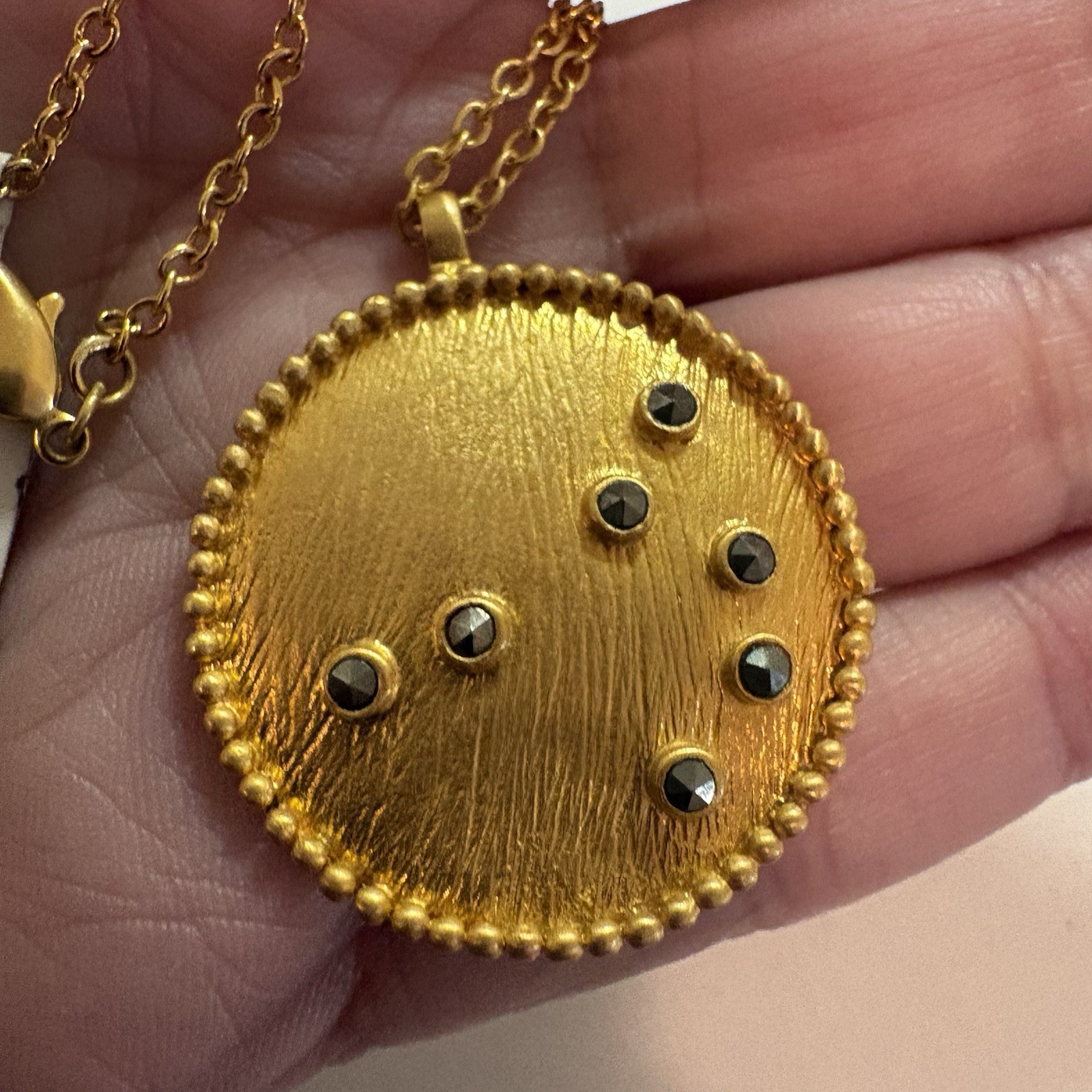 Satya Jewelry Pleiades Gold Disk Necklace New And Authentic 18”