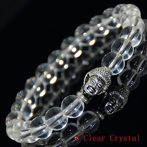Charm Beads Unisex Fashion Varies Gemstone Silver Buddha Meditation Bracelets