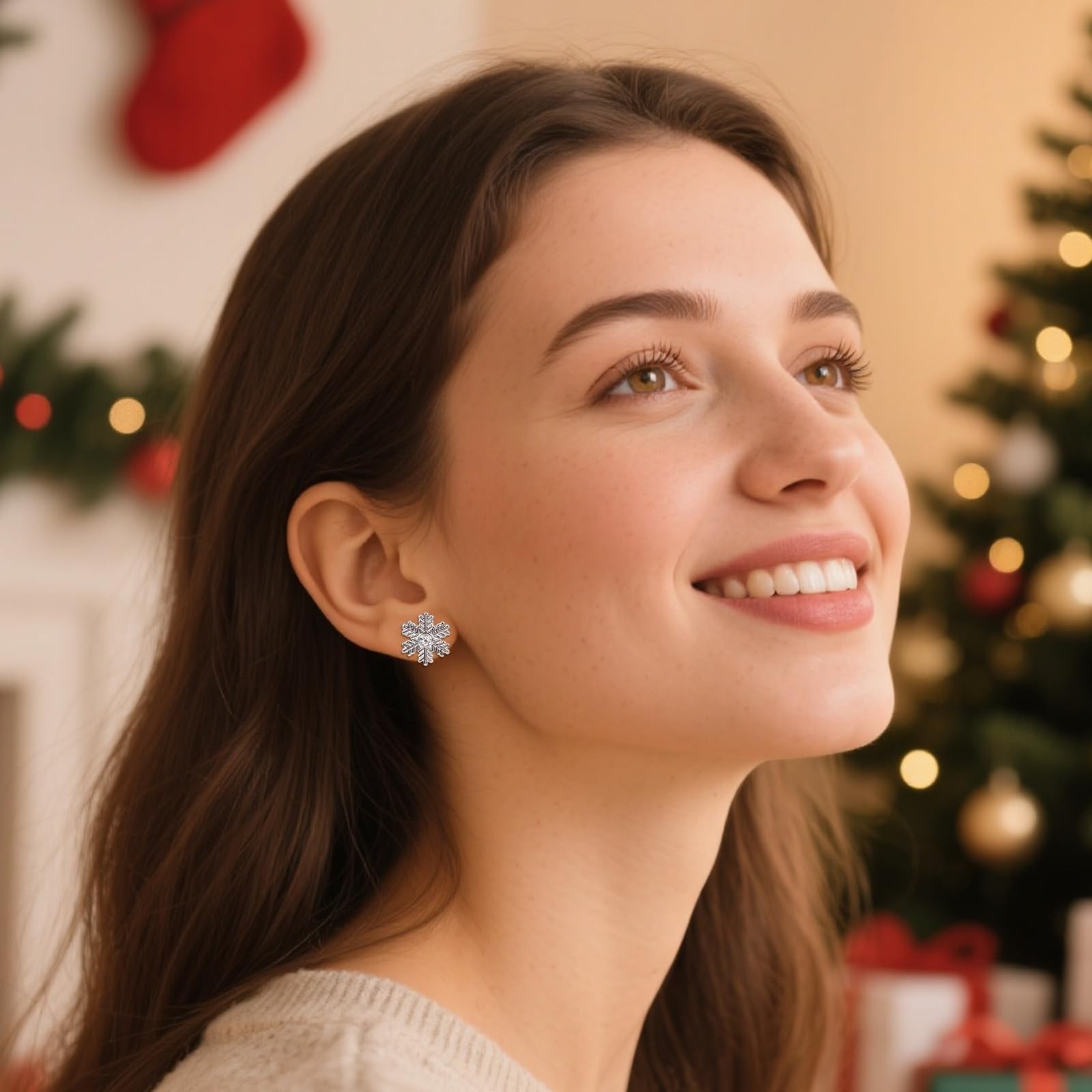Mikovivi 12 Pairs Christmas Stud Earrings Medium, as shown in the picture