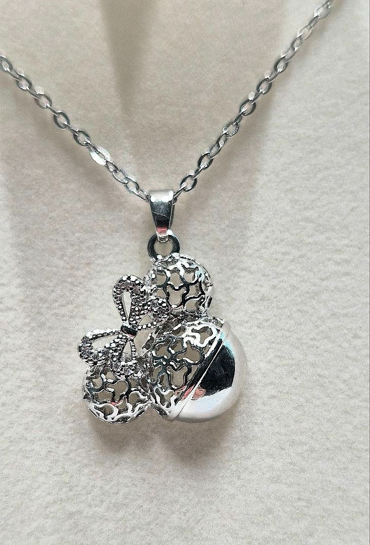 Titanium Steel Necklace Copper Pendant Cubic Zirconia Inlaid Real Gold Plating