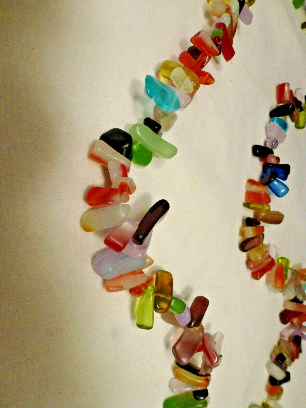 AUTHENTIC Rainbow Party Mixed Stone Necklace Festive Casual Multi color 38″
