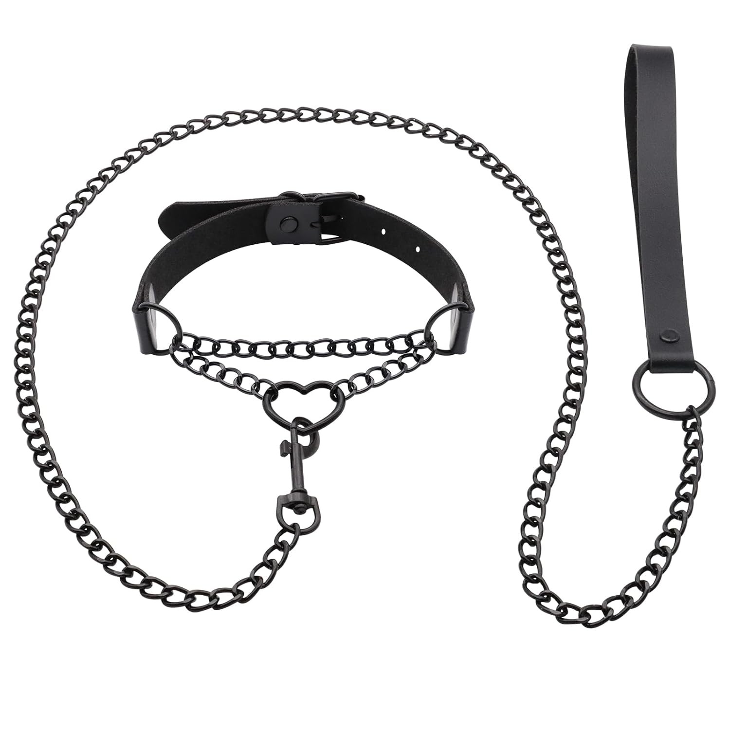 NEWZEST Choker Necklace for Women, Leather Collar Gothic Jewelry Heart Necklaces
