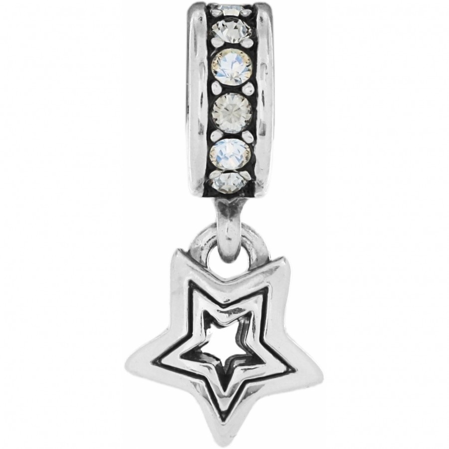 New Brighton SHOOTING STAR Clear White Spacer Charm Bead Rare RETIRED