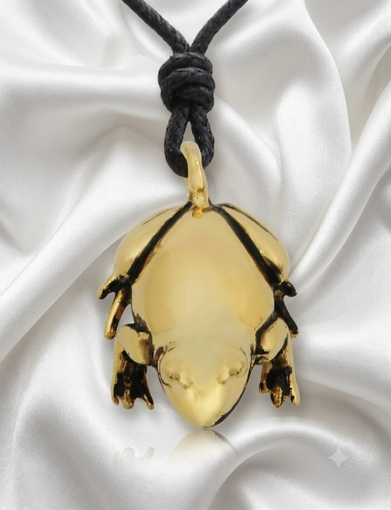 Cute Frog 92.5 Sterling Silver Pewter Brass Charm Necklace Pendant Jewelry