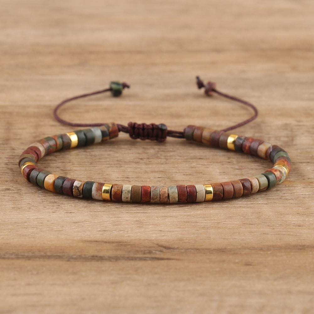 Natural Crystal Stone Bracelet Gemstone Beaded Dainty Healing Bracelet Handmade