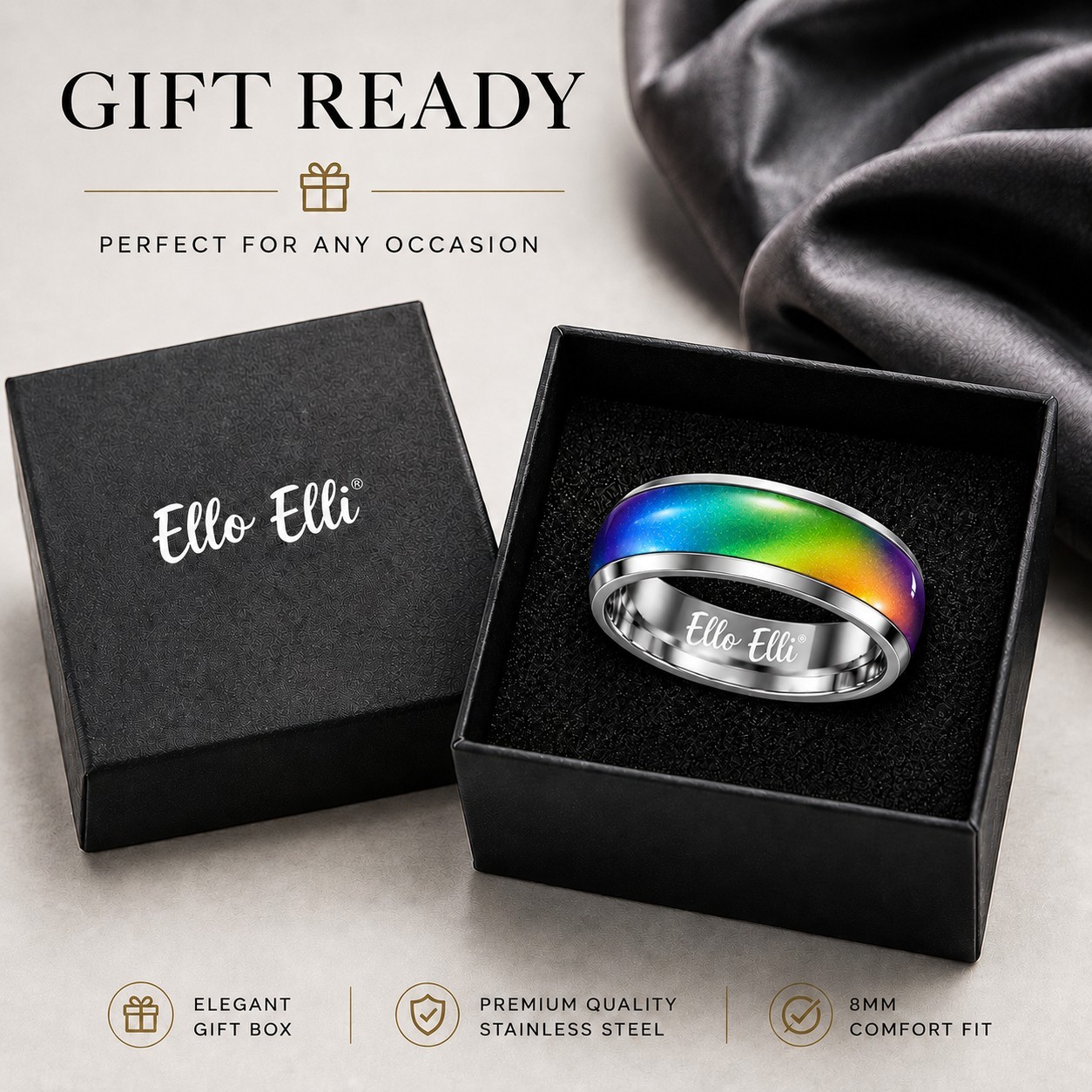Mood Ring Band Stainless-Steel by Ello Elli™ (Free Shipping!)