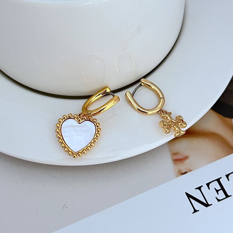 New Burch Heart & T logo earrings with Jewelry Pouch Size:3.3*1.7cm