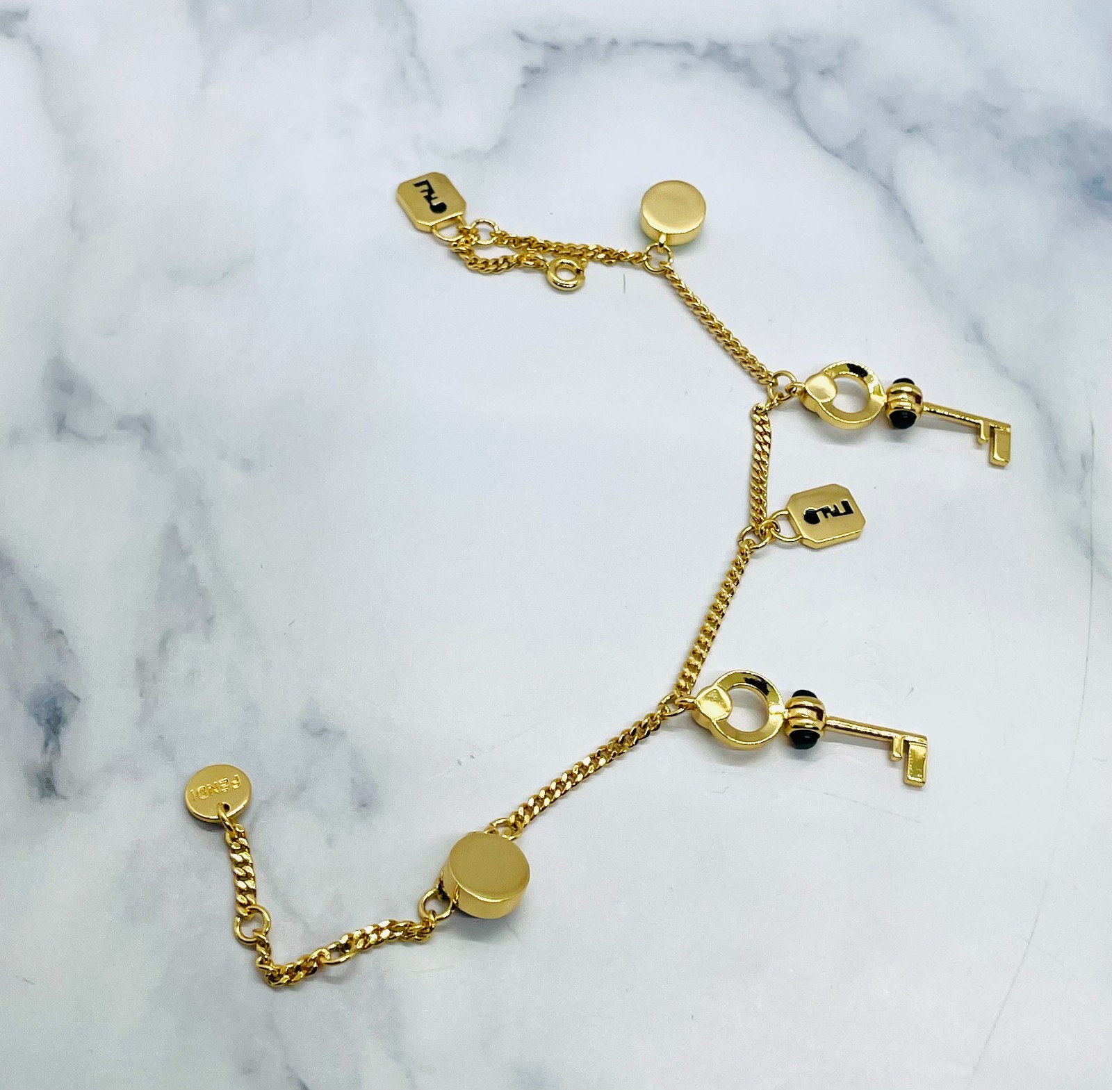 FENDI FF Key Charm Bracelet – Pre owned / ME6196