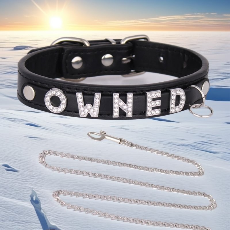 Custom Chocker BDSM Gift Choker Pu Leather Black DIY Necklace Collar M3