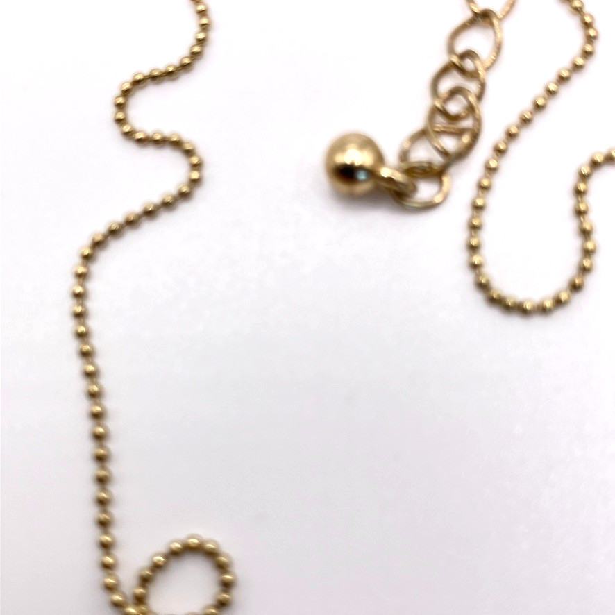 Articulated Teddy Bear pendant necklace gold tone metal 42cm costume jewellery