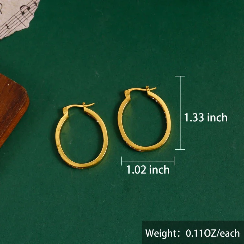1 pair of simple large ring earrings with fashion temperament, feminine… –
