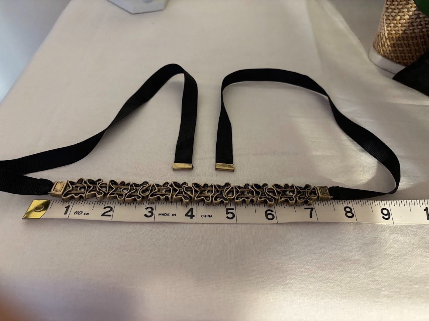 BaubleBar Black with Crystals Necklace (34 inches) with pouch for any occasion