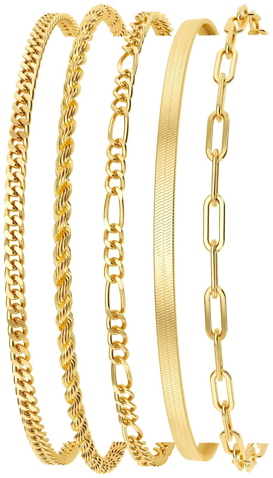 Waterproof 14K Gold Plated Bracelets for Women – Minimalist Stackable Jewelry Se