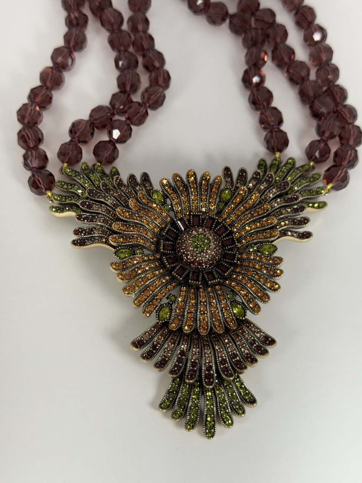 Heidi Daus “Asters Pet Pretty” Swarovski Crystal Statement Necklace – NWOT