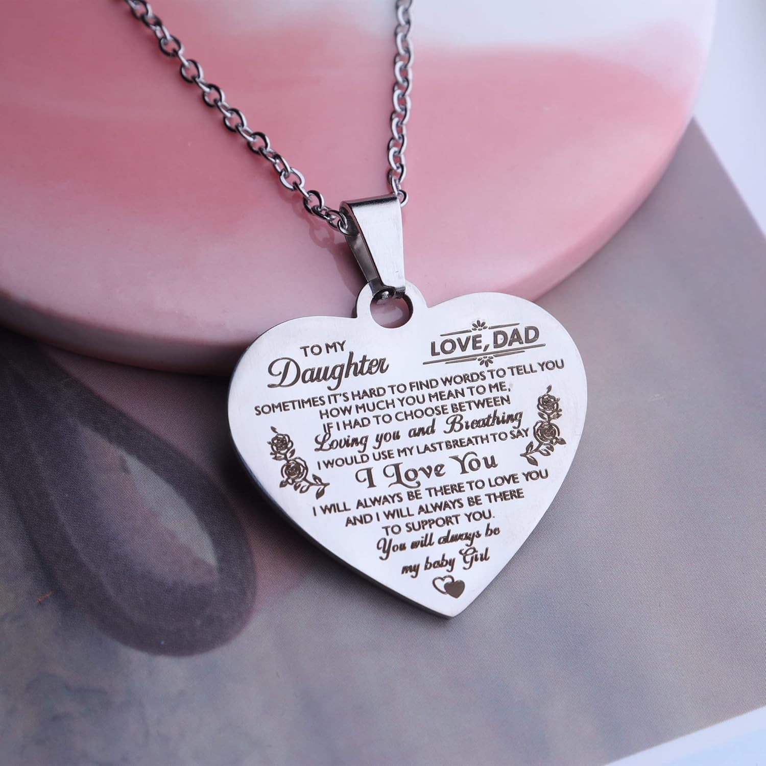 316L Stainless Steel Heart Necklace for Girls – Meaningful Gift for Any Occasion