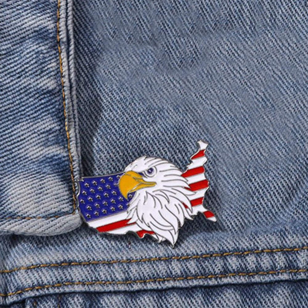 USA Flag & Eagle Enamel Pin Patriotic Durable Pin for Collectors & Gifts