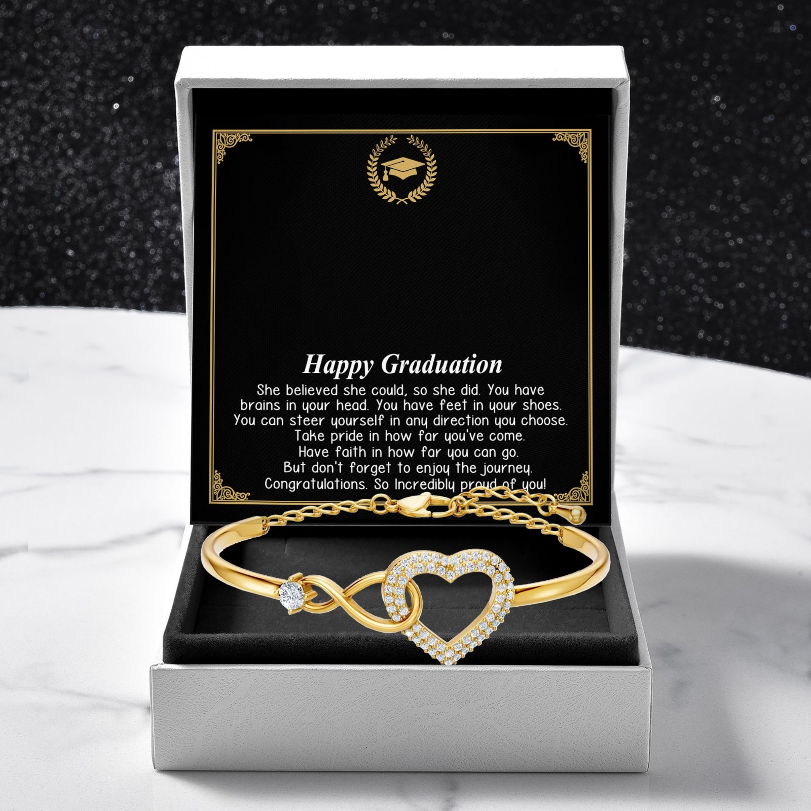 Graduation Bracelet Heart 2026 College High School Graduate Jewelry Gift for Her