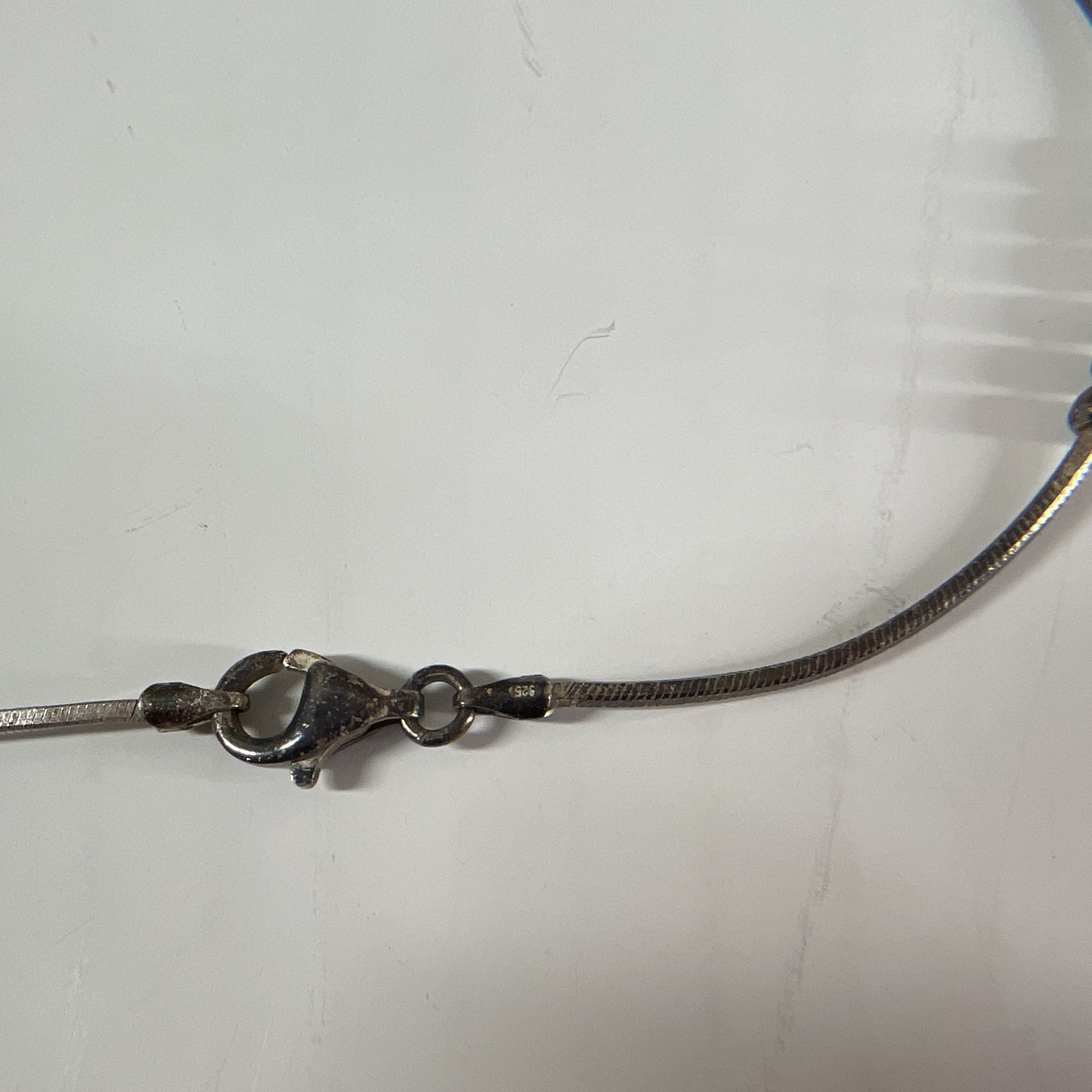 925 Sterling Silver Necklace Bracelet Lobster Clasp Italy 0.68oz total weight
