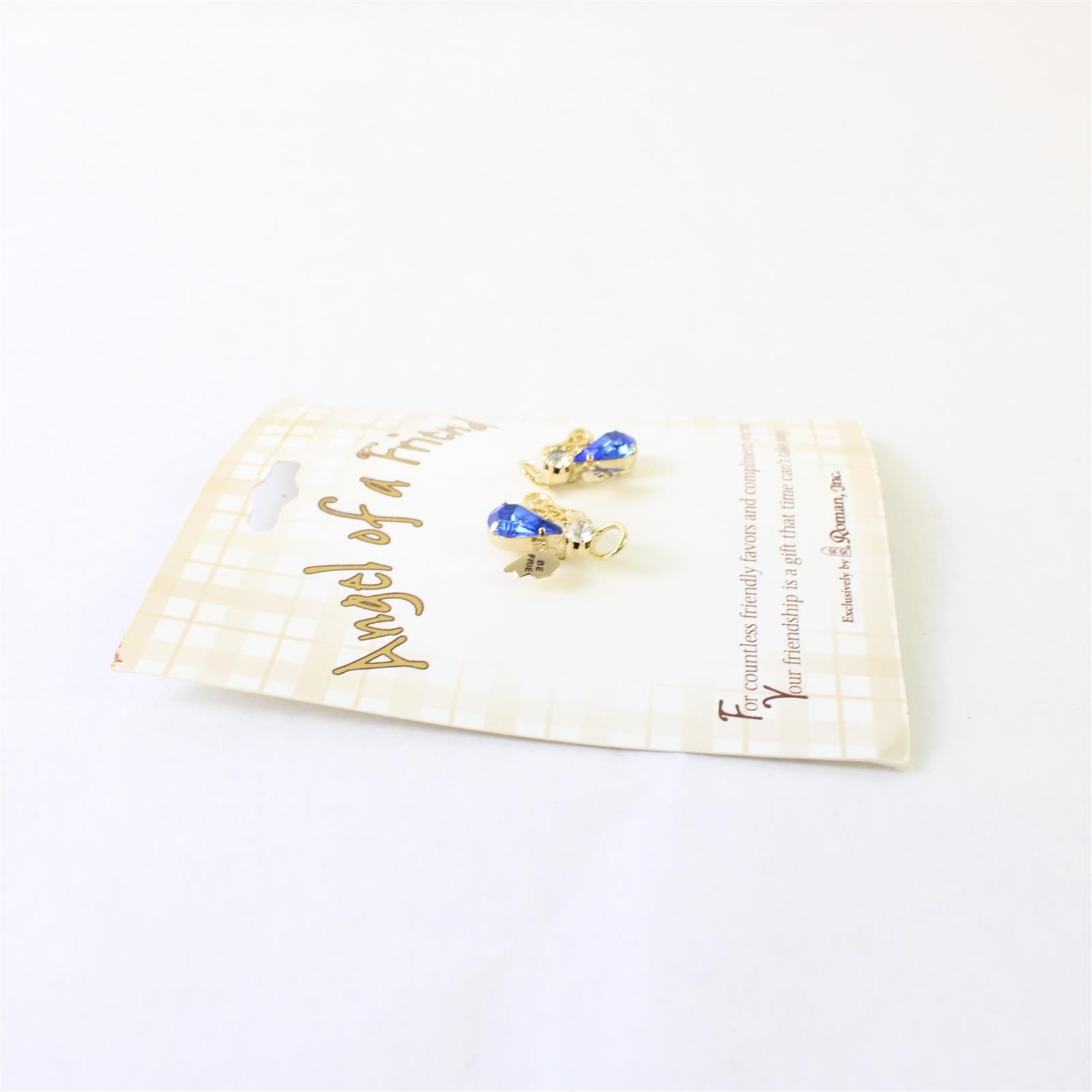 Roman Inc Angel of a Friend 2 Lapel Pins 15263 Blue Stone NWT