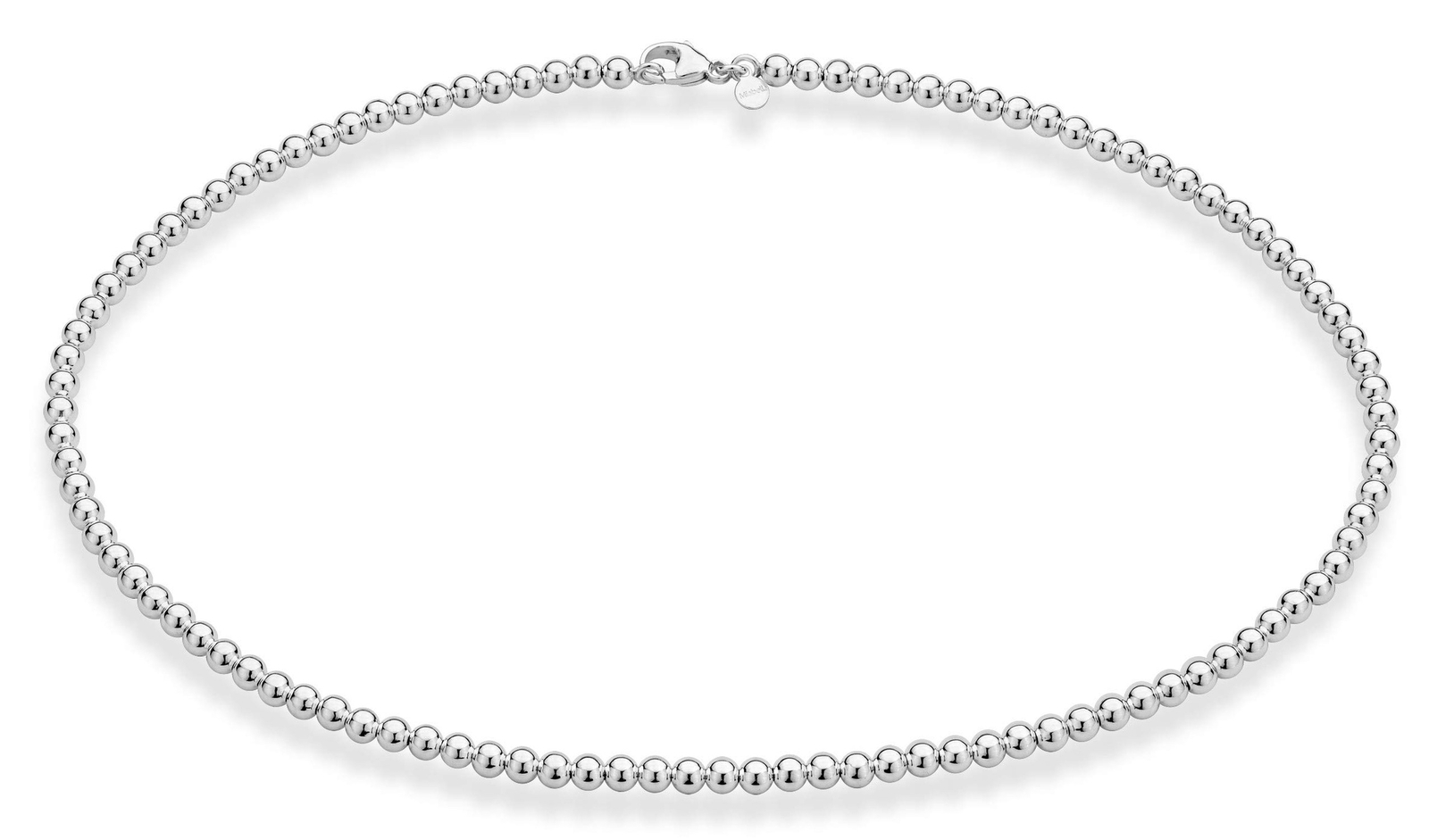 Miabella Italian 925 Sterling Silver Handmade 4mm Bead Ball Strand Chain Neck…