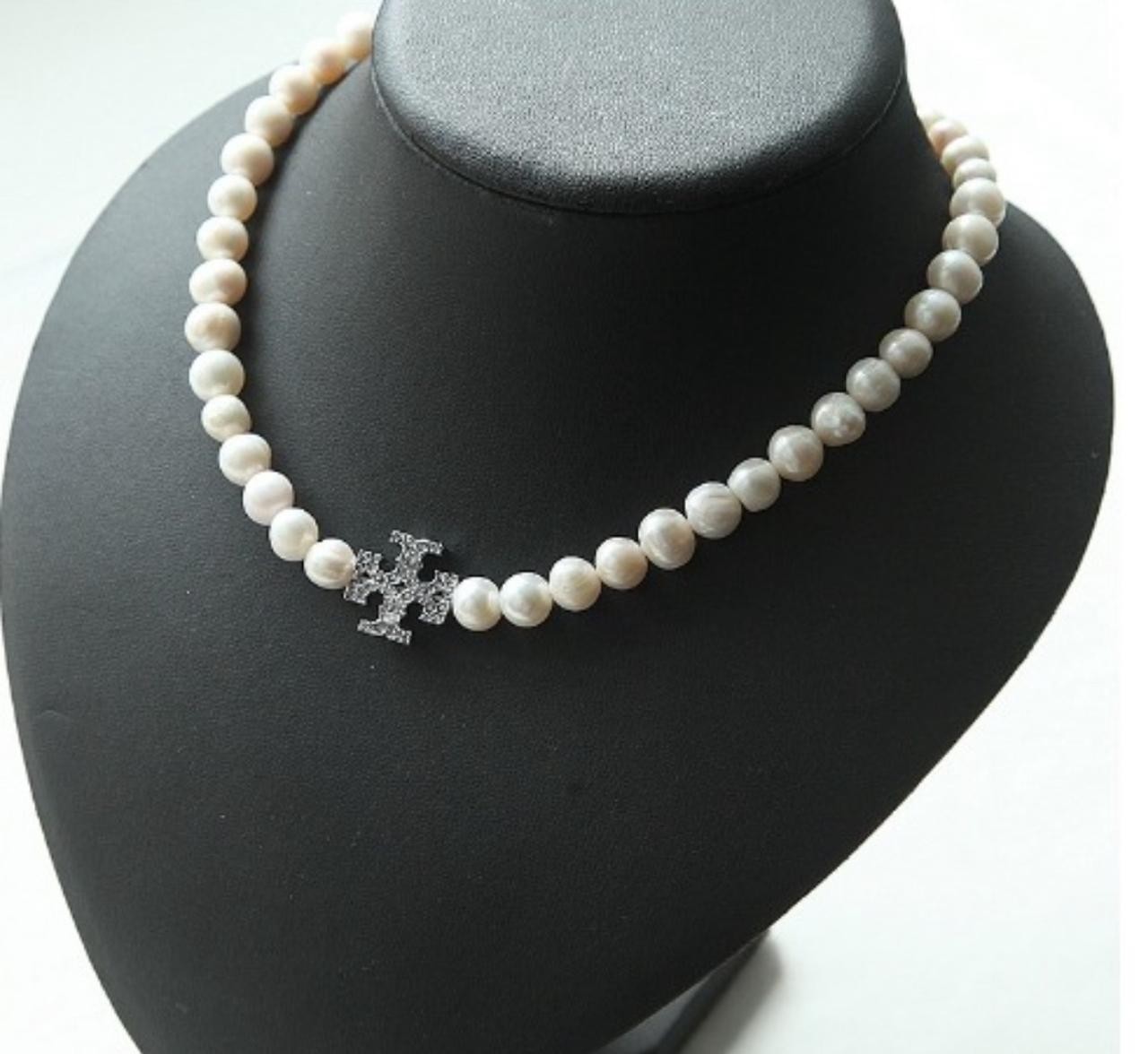 New Burch Kira Pearl Necklace with Jewelry Pouch – Size：41cm