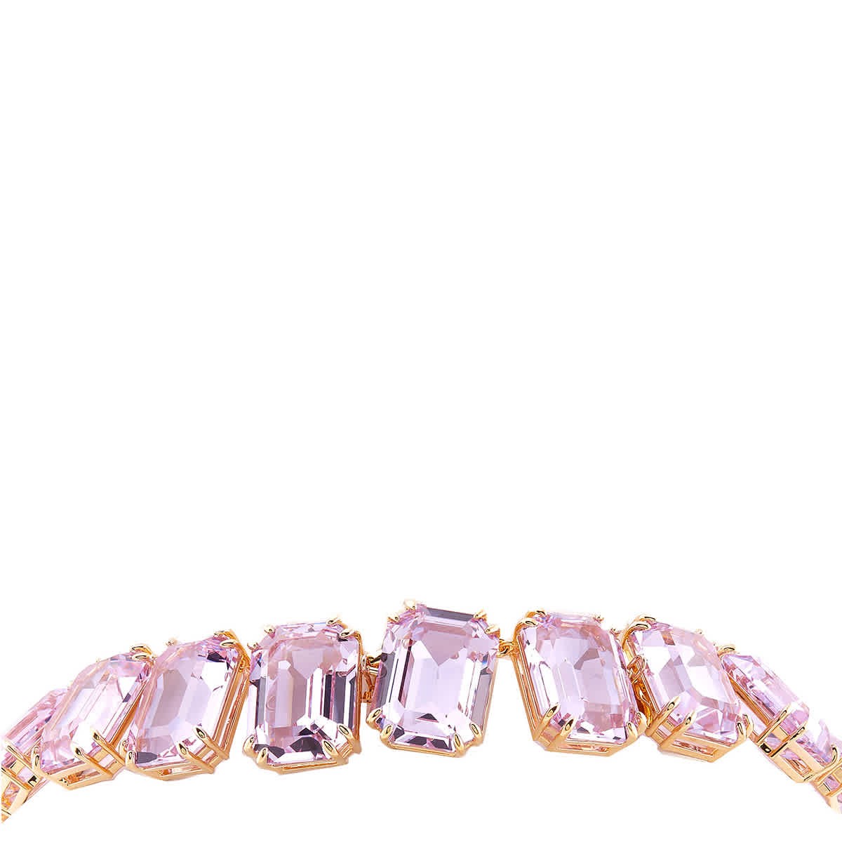 Swarovski Gold-Tone Plated Purple Millenia Tennis Necklace