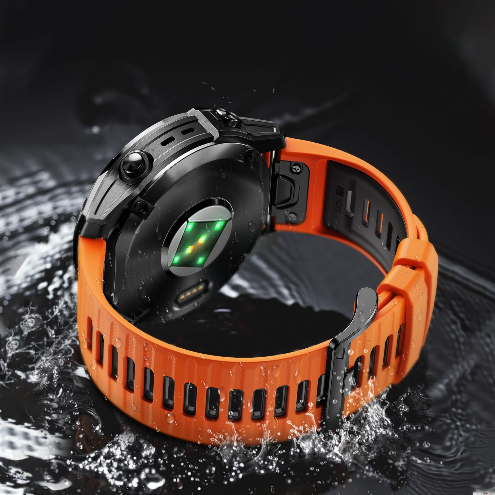 Quickfit 26mm Watch Band Silicone Sports Garmin Fenix 8 26mm 7X 6X 5X Bands