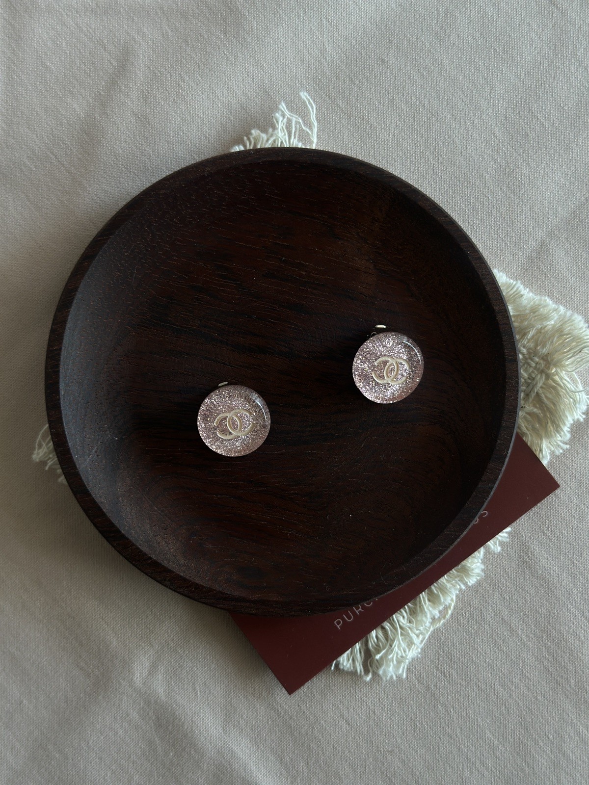 AUTHENTIC Chanel – Rosé Halo Clip-On Earrings-ANC Vintage