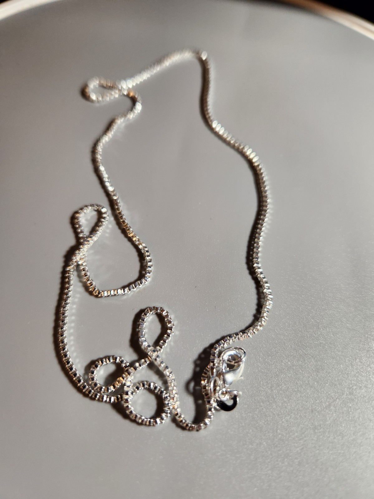 1.2mm 18in Box Chain Necklace in 925 Sterling silver