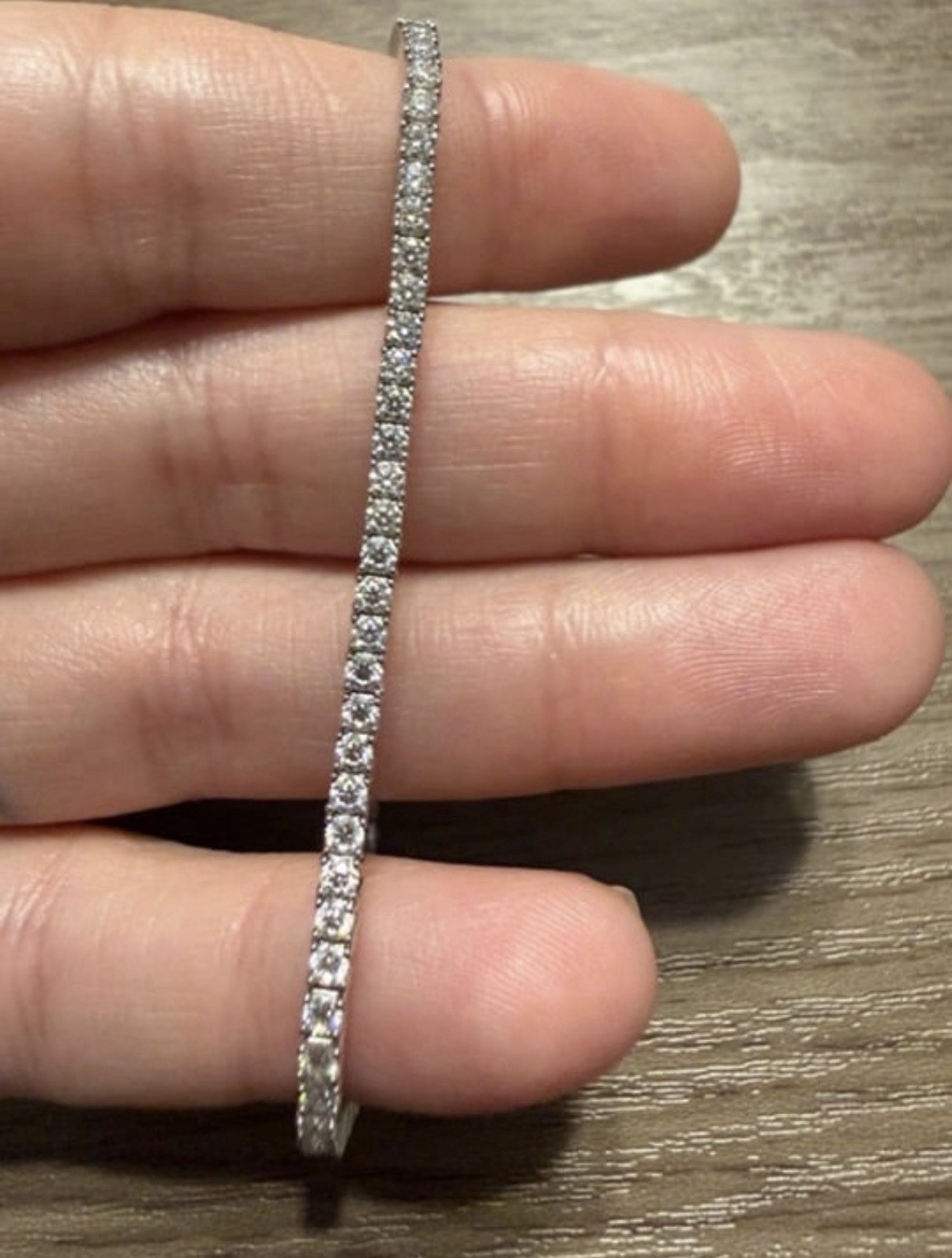 2mm Moissanite 925 Sterling Silver Tennis Bracelet – 6.5”