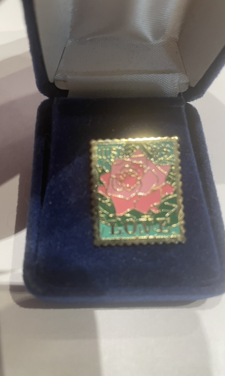 Love Stamp Pin USPS in Original Box Vintage 1988