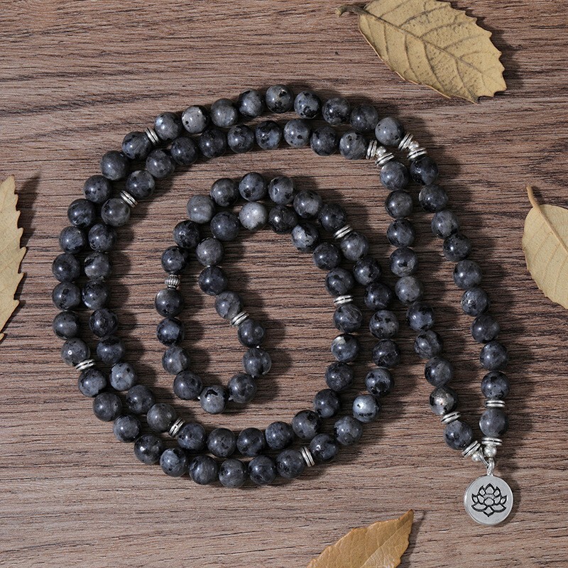 108 Mala Beads Gemstone Prayer Meditation Handmade Healing Bracelet Necklace