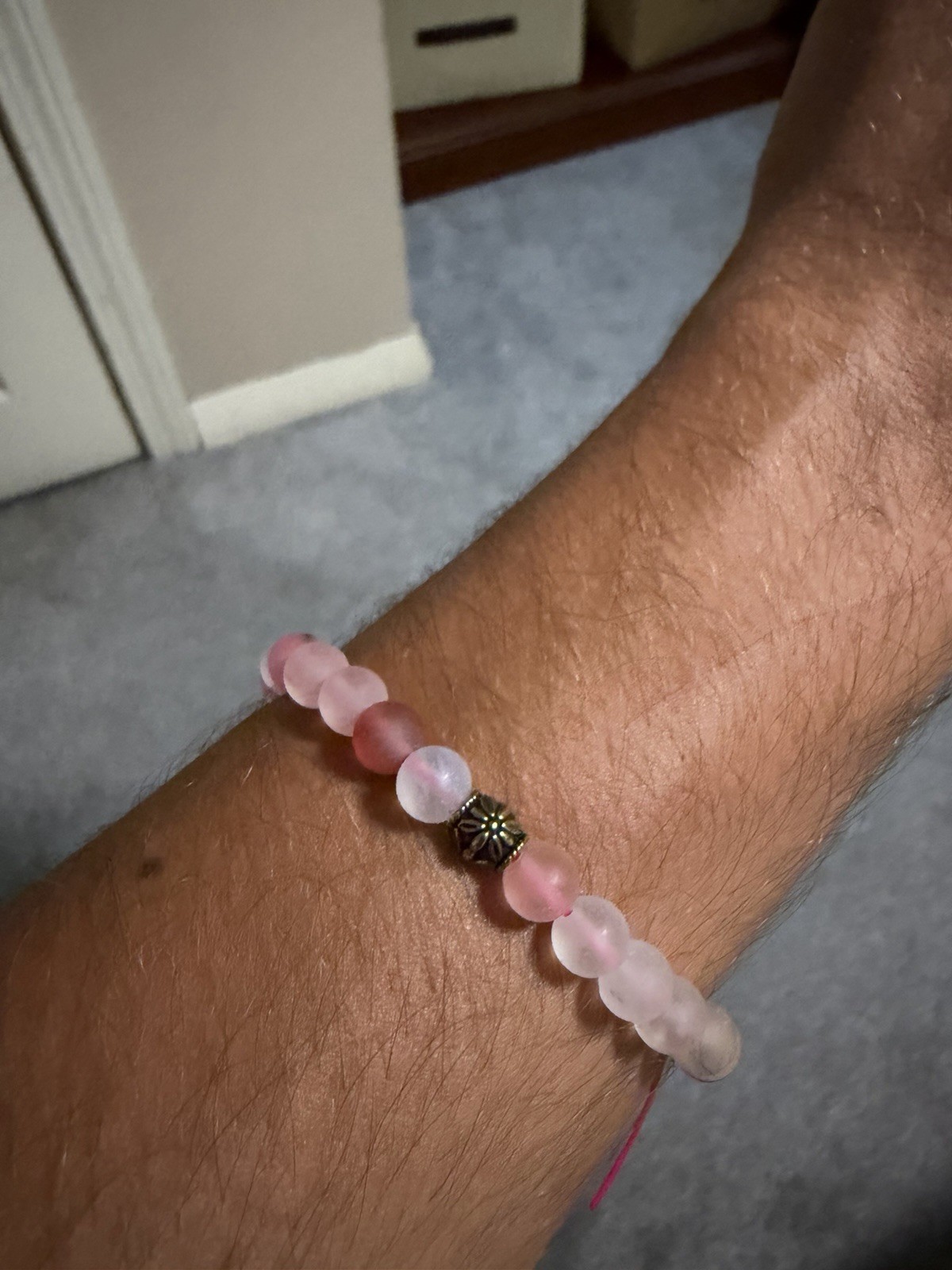 Cherry Quartz Crystal Bead Bracelet