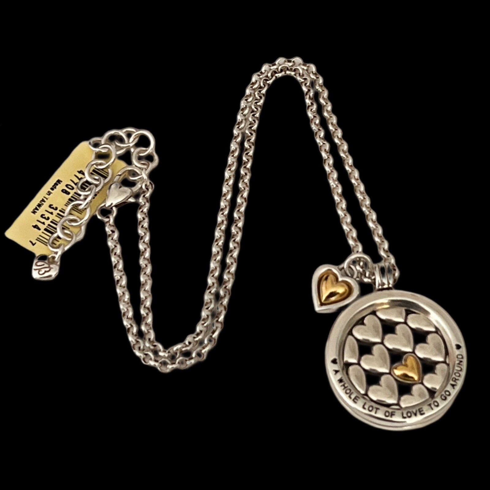 Brighton Fashionista A WHOLE LOT OF LOVE TO GO AROUND HEART Necklace NWT