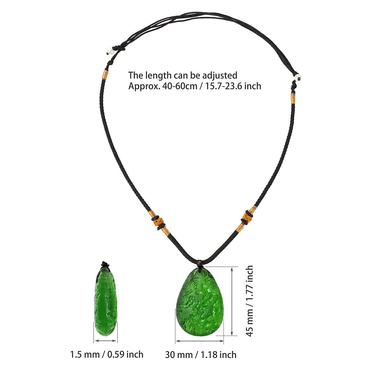 Green Natural Crystal Pendant Gem Moldavite Meteorite Impact Healing Necklace US
