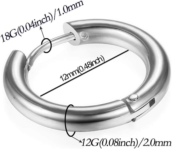 Versatile Huggie Hoop Earrings in Stainless Steel – Perfect for All Occasions