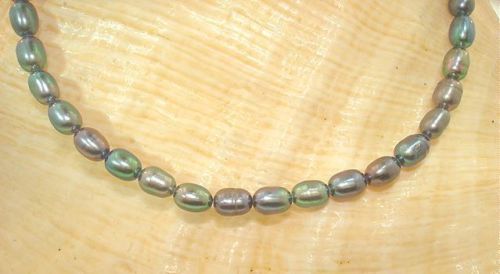 4.5MM SINGLE-STRAND CULTURED FRESHWATER PEACOCK OVAL PEARL SP ANKLET 9″-11″ #2