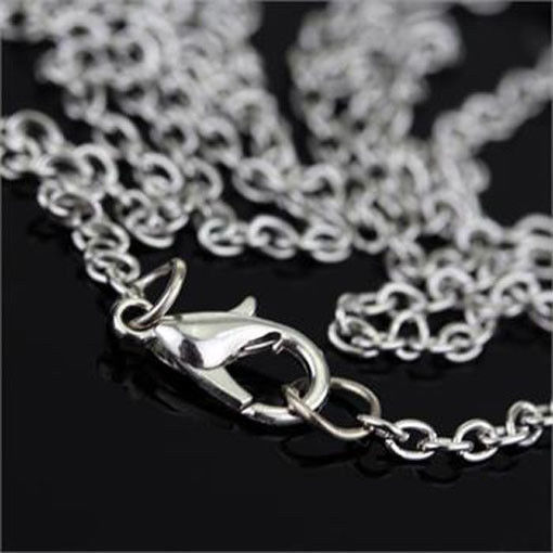 european crystal CLEAR WHITE sterling SILVER 20″ necklace FREE gift box women