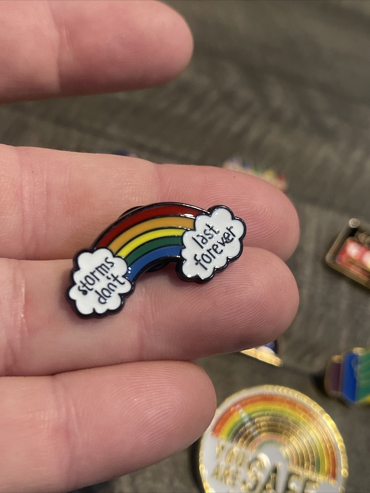 LGBTQ Pride Rainbow Enamel Pin Brooch Lot Of 9 Social Battery Safe Peace Social