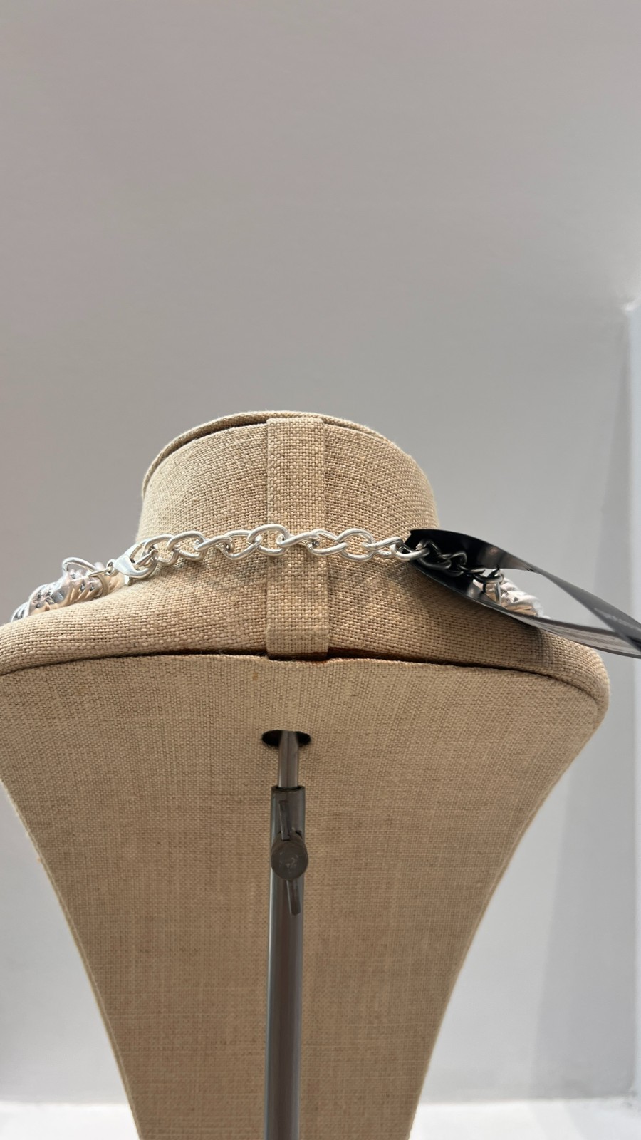 antonello serio woman statment choker necklace, silver color